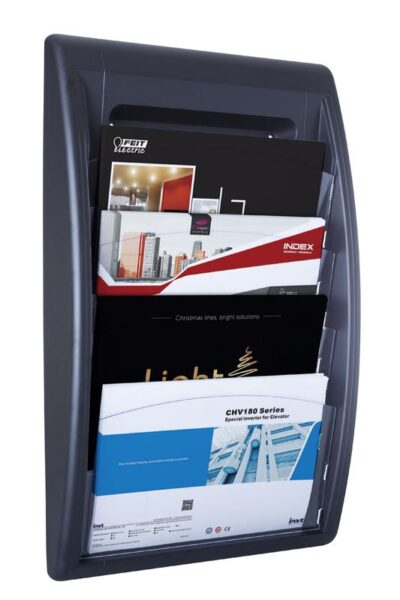 Fast Paper Oversized Quick Fit Wall Display Literature Holder Black – F406001