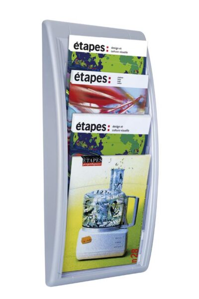 Fast Paper Quick Fit Wall Display Literature Holder A4 Silver – F406135
