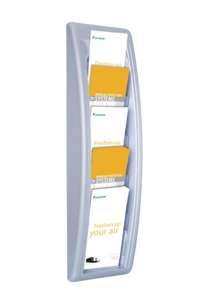 Fast Paper Quick Fit Wall Display Literature Holder DL Silver – F406235