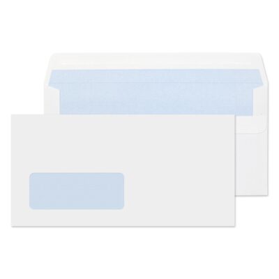 ValueX Wallet Envelope DL Self Seal Window 80gsm White (Pack 1000) - FL2884