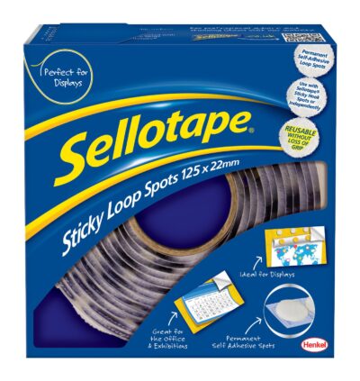 Sellotape Sticky Loop Spots Permanent Self Adhesive 22mm (Pack 125) – 1445181