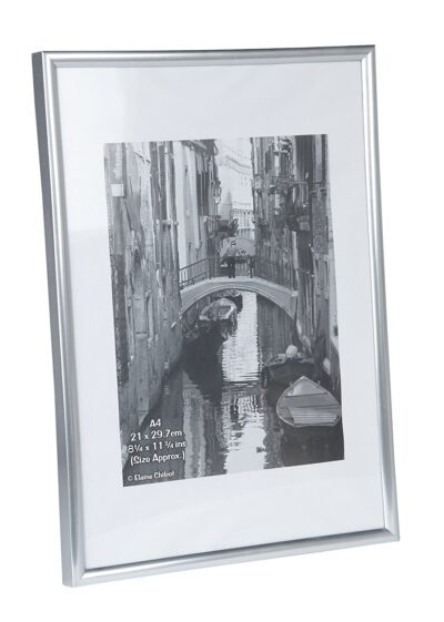 Photo Album Co Certificate/Photo Frame A4 Plastic Frame Plastic Front Silver – A4MARSIL-NG