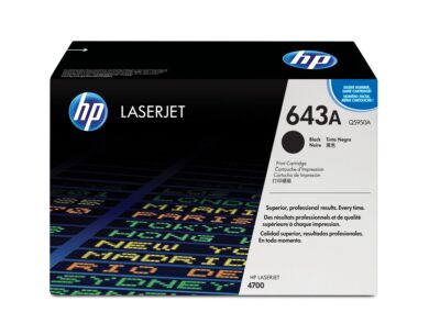 HP 643A Standard Capacity Black Toner Cartridge 11K pages for HP Color LaserJet 4700 - Q5950A