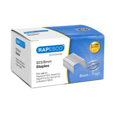 Rapesco 923/8mm Galvanised Staples (Pack 4000) – S92308Z3