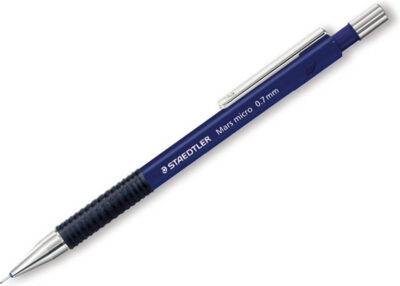 Staedtler Marsmicro Mechanical Pencil B 0.7mm Lead Blue Barrel (Pack 10) – 77507