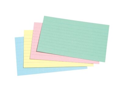 Concord Record Cards Ruled 127x76mm Assorted Colours (Pack 100) – 16099