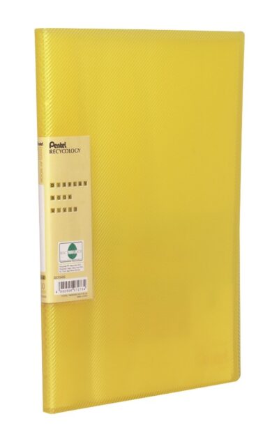 Pentel Recycology A4 Vivid Display Book 30 Pocket Yellow (Pack 10) - DCF343G
