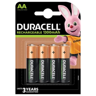 Duracell AA Rechargeable Batteries 1300mAh (Pack 4) - DURHR6B4-1300SC