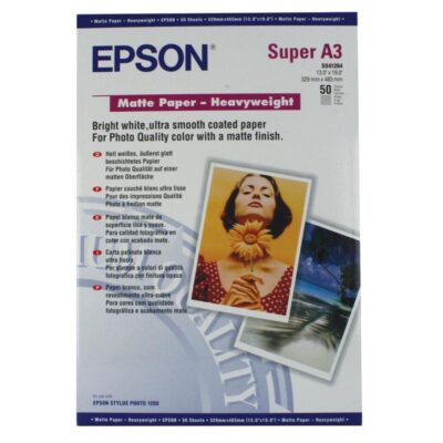 Epson A3 Plus Matte Heavyweight Paper 50 Pack – C13S041264