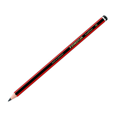 Staedtler 110 Tradition 4B Pencil Red/Black Barrel (Pack 12) – 110-4B