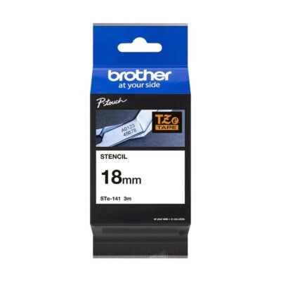 Brother Black Stamp Stencil PTouch Ribbon 18mm x 3m - STE141
