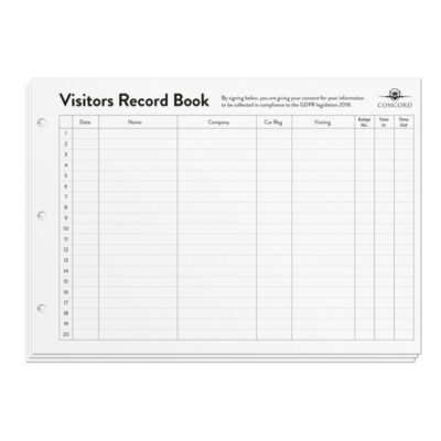 Concord Visitor Book Refill 230x335mm 2000 Entries (Pack 50 Sheets) 85801/CD14P