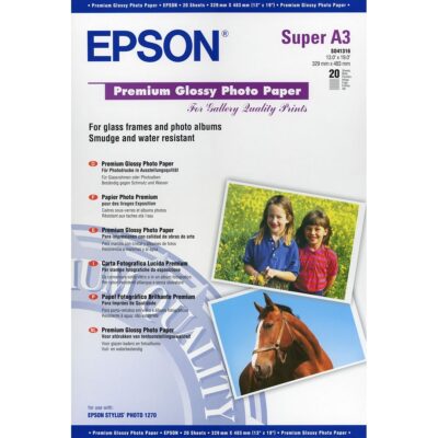 Epson A3 Plus Glossy Photo Paper 20 Sheets – C13S041316