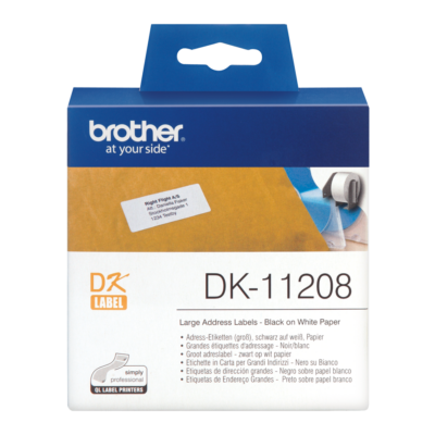 Brother Large Address Label Roll 38mm x 90mm 400 labels - DK11208