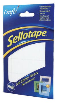 Sellotape 140 Sticky Fixers Permanent Double Sided Pads 12mm x 25mm (Pack 6) – 1445422