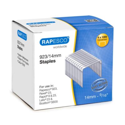 Rapesco 923/14mm Galvanised Staples (Pack 4000) – S92314Z3