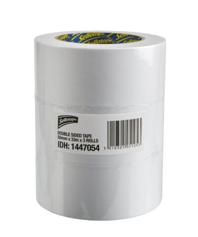 Sellotape Easy Peel Extra Strong Double Sided Tape 50mm x 33m (Pack 3) - 1447054