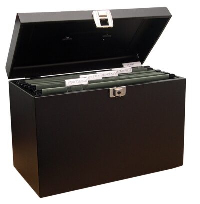 ValueX Cathedral Metal Suspension File Box A4 Black – A4BK