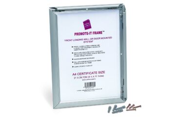 Photo Album Co Certificate/Photo Snap Frame A4 Aluminium Frame Plastic Front Silver - PAPFA4B