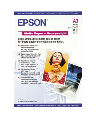 Epson A3 Matte Heavyweight Paper 50 Sheets – C13S041261
