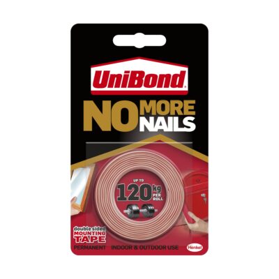 Unibond No More Nails Ultra Strong Double Sided Mounting Tape Permanent 19mm x 1.5m (Roll) – 2675760