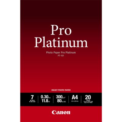Canon PT-101 Pro Platinum A4 Photo Paper 20 Sheets – 2768B016