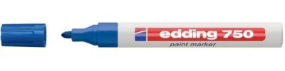 edding 750 Paint Marker Bullet Tip 2-4mm Line Blue (Pack 10) - 4-750003