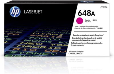 HP 648A Magenta Standard Capacity Toner 11K pages for HP Color LaserJet Enterprise CM4540/CP4025/CP4525 - CE263A