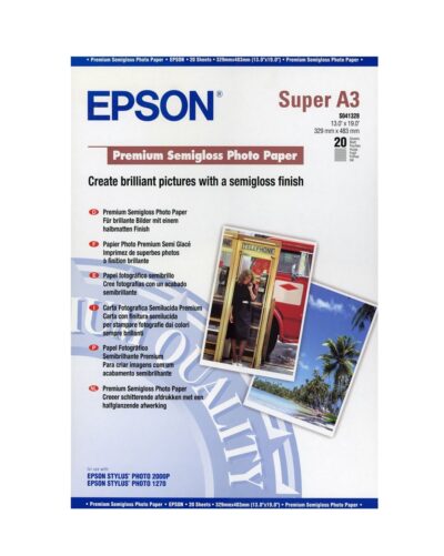 Epson A3 Plus Semi Gloss Photo Paper 20 Sheets – C13S041328
