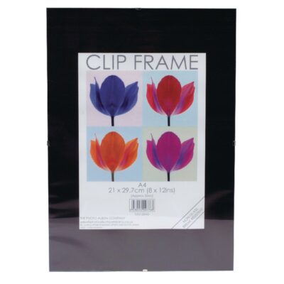 Photo Album Co Certificate/Photo Frameless A4 Clip Frame Glass Front – CF2130-NG