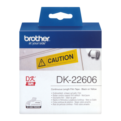 Brother Black On Yellow Film Tape 62mm x 15.24m - DK22606