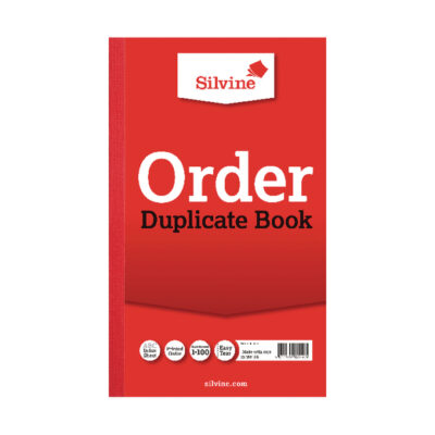 Silvine 210x127mm Duplicate Order Book Carbon Ruled 1-100 Taped Cloth Binding 100 Sets (Pack 6) – 610