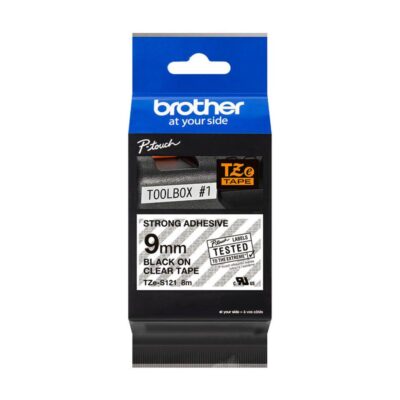 Brother Black On Clear Label Tape 9mm x 8m – TZES121