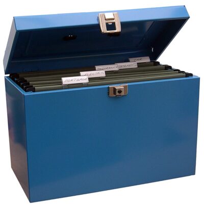 ValueX Cathedral Metal Suspension File Box A4 Blue – A4BL