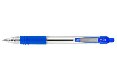 Zebra Z-Grip Retractable Ballpoint Pen 1.0mm Tip Blue (Pack 12) - 22220
