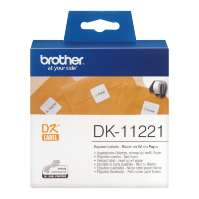 Brother Square Paper Label Roll 23mm x 23mm 1000 labels - DK11221