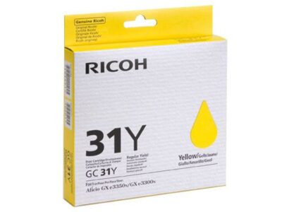 Ricoh GC31Y Yellow Standard Capacity Gel Ink Cartridge 1.56k pages for GXE3350N – 405691