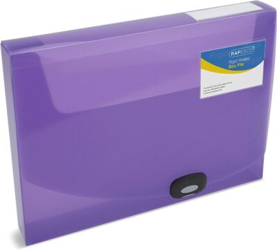 Rapesco 40mm Rigid Wallet Box File A4 Assorted Colours (Pack 5) – 1690