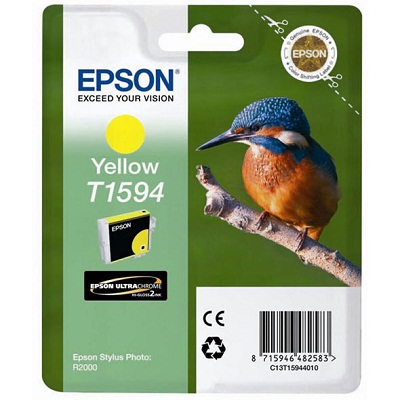 Epson T1594 Kingfisher Yellow Standard Capacity Ink Cartridge 17ml - C13T15944010