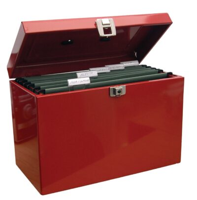 ValueX Cathedral Metal Suspension File Box Foolscap Red – HORD