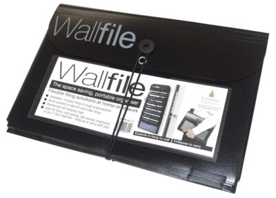 Cathedral Wallfile Portable Hanging Organiser Polypropylene A4 7 Pocket Black – EXPWALBK