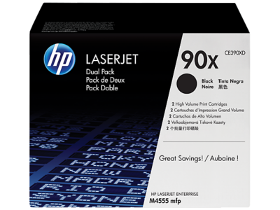 HP 90X Black High Yield Toner Cartridge Twinpack 2 x 24K pages (Pack 2) for HP LaserJet Enterprise M602/M603 - CE390XD