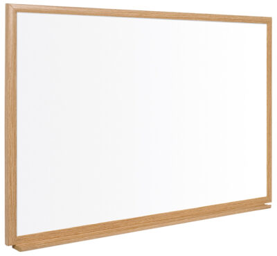 Bi-Office Earth-It Non Magnetic Enamel Whiteboard Oak Wood Frame 900x600mm - CE06202318