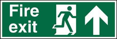 Stewart Superior Fire Exit Up Sign 450x150mm - SP129SAV-450X150