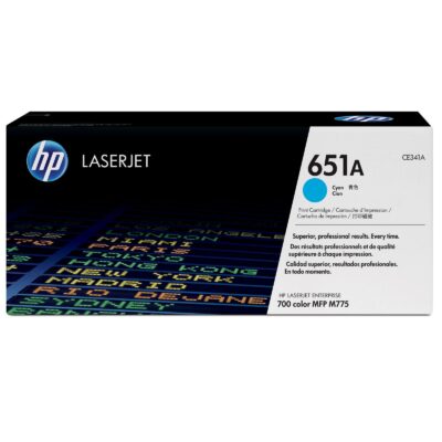 HP 651A Cyan Standard Capacity Toner 16K pages for HP LaserJet Enterprise M775 - CE341A