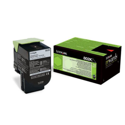 Lexmark 802K Black Toner Cartridge 1K pages - 80C20K0