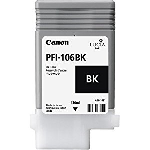 Canon PFI106BK Black Standard Capacity Ink Cartridge 130ml - 6621B001