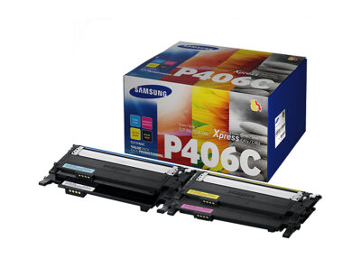 Samsung CLTP406C Black Cyan Magenta Yellow Standard Capacity Toner Cartridge Multipack 1.5K + 3 x 1K pages (Pack 4) - SU375A