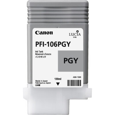 Canon PFI106PGY Photo Grey Standard Capacity Ink Cartridge 130ml - 6631B001