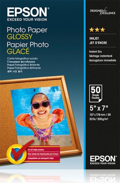 Epson Glossy Photo Paper 13 x 18cm 50 Sheets – C13S042545